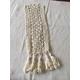 Vintage french handmade cotton crocheted small window panel with tassels just stunning exquisite work