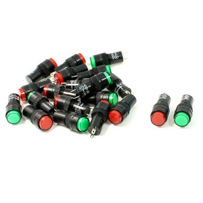 20 Pcs AC 220V Red Green Round Cap Indicator Light Pilot Lamp - Red, Green