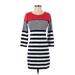 Charming Charlie Casual Dress - Sweater Dress: Blue Stripes Dresses - Women's Size Small