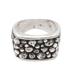 Charcoal Shine,'Men's Sterling Silver Cocktail Ring from Bali'