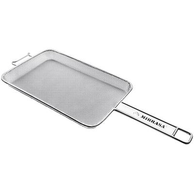 Mibrasa 9 13/16" x 6 5/16" x 13/16" Stainless Steel Mesh Grill Basket KM1625H2