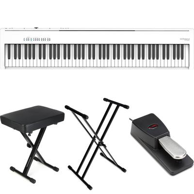 Roland FP-30X Digital Piano with Speakers Essentials Bundle- White