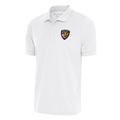 Men's Antigua White Baltimore Ravens Team Logo Throwback Affluent Big & Tall Polo