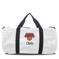 New York Knicks White Camo Print Personalized Duffel Bag