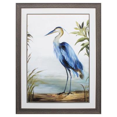 Blue Heron Framed Wall Décor by Propac Images in Blue