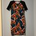 Lularoe Dresses | Lularoe Julia Dress Size: S 6-8 Color: Black,Blue,Red,Orange,White | Color: Black/Blue | Size: S