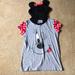 Disney Shirts & Tops | Disney Minnie Mouse Hooded Mouse Ear Shirt Small Kids Girls | Color: Gray/Red | Size: Sg