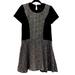 Madewell Dresses | Madewell Business Tweed A-Line Panel Textured Tribune Swing Dress Size 4 | Color: Black/Gray | Size: 4