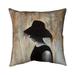 Audrey Hepburn w/ a Big Hat Square Throw Pillow Cover Polyester Begin Edition International Inc | 18 H x 18 W x 1 D in | Wayfair 5543-1818-FI18