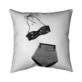 Vintage Women's Swimsuit Indoor/Outdoor Square Throw Pillow Cover Begin Edition International Inc | 17.25 H x 17.25 W x 4.5 D in | Wayfair
