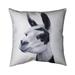 Black & White Lama Square Throw Pillow Cover Polyester Begin Edition International Inc | 20 H x 20 W x 1 D in | Wayfair 5543-2020-AN471