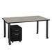 Regency Kee Mobile Desk w/ Storage Wood/Metal in Black | 29 H x 24 D in | Wayfair MDCLMP6624PLBK