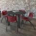 Regency Kee Round Breakroom Table Top Wood/Metal in Gray/White | 29 H x 36 W x 36 D in | Wayfair TBMC36RNDAGBK