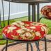 Langley Street® Ballera Outdoor 15" Round Dining Chair Seat Cushion Polyester | 4 H x 15 W in | Wayfair CA815D1B54B949BBAE3BBCDD83A3BF44