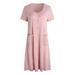 Alwyn Home Womens Sleepwear Short Nightgown Button Down Pajama Nightshirt Housedress S-XXL Polyester | 34 H x 44 W in | Wayfair