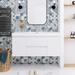Orren Ellis Gamo 47.2" Wall-Mounted Single Bathroom Vanity Set Wood/Marble in White | 22.5 H x 48 W x 19.7 D in | Wayfair