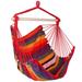 Dakota Fields Ausha Chair Hammock Canvas/Cotton in Red/Indigo | 36 H x 31.5 W x 51 D in | Wayfair 74FD42470685411F9D645A4B50A89390