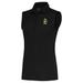 Women's Antigua Black Green Bay Packers Throwback Logo Sleeveless Tribute Polo