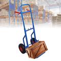 Industrial Hand Trolley, Retractable Foldable Hand Truck Sack Barrow Trolley with 2 Wheels, Warehouse Truck Cart, Cart Dolly for Luggage, Travel, Auto, Shopping, Moving and Office, Blue