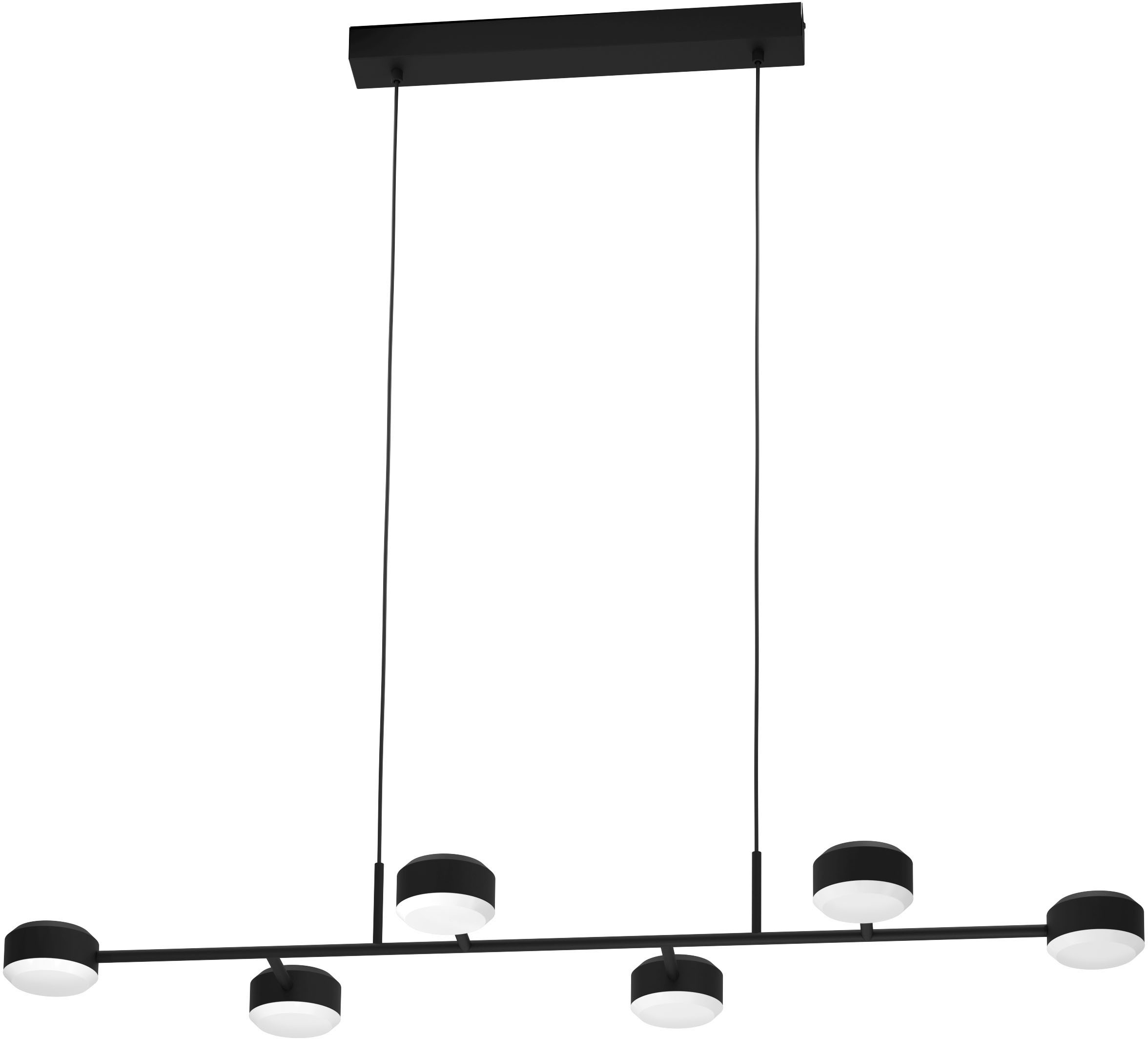 EGLO Hängeleuchte "CLAVELLINA", schwarz, H: 110cm, 1 Stk., Leuchten, Hängeleuchte in schwarz aus Stahl - 7W - Warmweiß Image