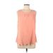 Blu Pepper Sleeveless Blouse: Pink Tops - Women's Size Medium