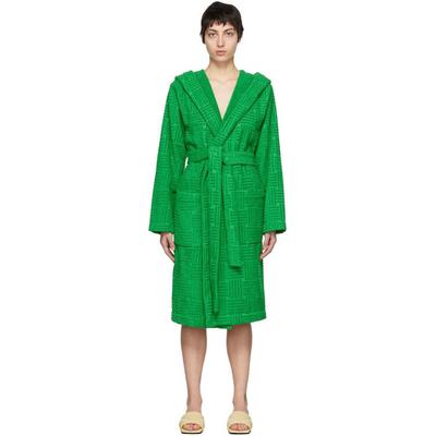Green Intreccio Bath Robe - Gree...