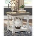 Signature Design by Ashley Havalance End Table Set w/ Storage Wood in Brown/Gray/White | 24 H x 26 W x 24.13 D in | Wayfair PKG008553