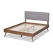 George Oliver Dyri Tufted Low Profile Platform Bed Wood & /Upholstered/Linen in Gray | 58.3 H x 80 W x 84 D in | Wayfair