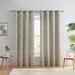 Red Barrel Studio® Erella Cotton Blend Floral Semi-Sheer Grommet Curtain Panels Cotton Blend in Gray/Brown | 84 H x 54 W in | Wayfair