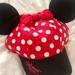 Disney Accessories | Disney Minnie Mouse Baseball Cap | Color: Red/White | Size: Osg