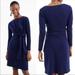 J. Crew Dresses | J. Crew Navy Drapey Tie Waist Knit Dress S | Color: Blue | Size: S