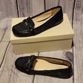 Coach Shoes | Coach Fortunata Monogram Canvas Loafer Flat 6.5 | Color: Black | Size: 6.5