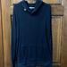 J. Crew Sweaters | Authentic J.Crew Vintage Fleece Navy Blue Mock Neck Pullover Sweatshirt Large | Color: Blue | Size: L