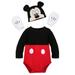Disney Costumes | Disney Store Mickey Mouse Costume Bodysuit For Baby 3-6 Months | Color: Black/Red | Size: 3-6m