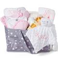 Personalised Baby Gifts Nappy Hamper Caddy Set - New Born Gift, Baby Girl Hamper, Baby Essentials for Newborn Hamper, Personalised Gifts for Baby with Multi-Functional Baby Hamper Nappy Caddy Bag