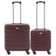 Flight Knight Suitcase Set of 2 Lightweight 4 Wheel ABS Hard Case Cabin Carry On Hand Luggage - easyJet Maximum Size for Overhead Cabin & Under Seat Carry-On - 45x36x20cm & 56x45x25cm