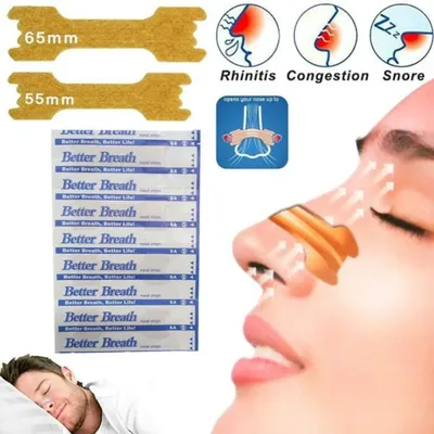 Bandes nasales Anti-ronflement pour mieux respirer 50 pièces 66x19 55x16mm pour arrêter le