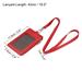 ID Badge Holder with PU Lanyard, 5 Card Slots Zipper Portable Wallet