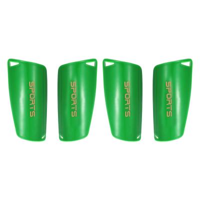 Size L Soccer Shin Pads, 4 Pack PVC Sport Protective Guard for Youth - Green