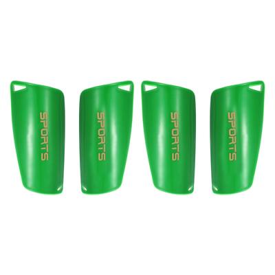 Size L Soccer Shin Pads, 4 Pack PVC Sport Protective Guard for Youth - Green