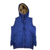 American Eagle Outfitters Jackets & Coats | American Eagle Outfitter Quilted Puffer Vest Women's Faux Fur Hooded Size S | Color: Blue | Size: S