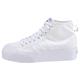 Sneaker ADIDAS ORIGINALS "NIZZA PLATFORM MID" Gr. 41, weiß (cloud white, cloud white) Schuhe Canvassneaker Plateausneaker Skaterschuh Sneaker high Sneakerboots Plateaustiefeletten