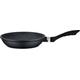 Bratpfanne GSW "Gourmet Granit", schwarz (schwarz, graphit), H:5,5cm Ø:24cm, Pfannen, mit VITAFLON GRANIT Antihaft-Versiegelung, Induktion