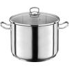 Suppentopf GSW "Profi", silber (silberfarben), H:25,0cm Ø:28cm, Töpfe, rostfrei, geeignet für die große Suppenküche., Induktion