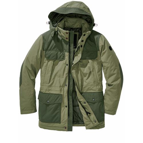 Mey & Edlich Herren Anorak Regular Fit Gruen einfarbig