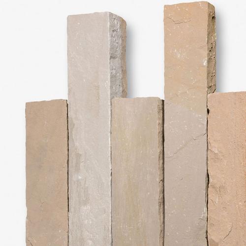 Seltra Natursteine Palisaden BOLERO Sandstein beige-sand-grau-braun, 12x12x50 cm
