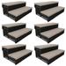 Leisure Accents 36" Deck Patio Spa Hot Tub Storage Compartment Steps (6 Pack) - 162.6