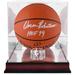 "Oscar Robertson Milwaukee Bucks Autographed Spalding Indoor/Outdoor Basketball with ""HOF 79"" Inscription and Mahogany NBA 75th Anniversary Logo Display Case"