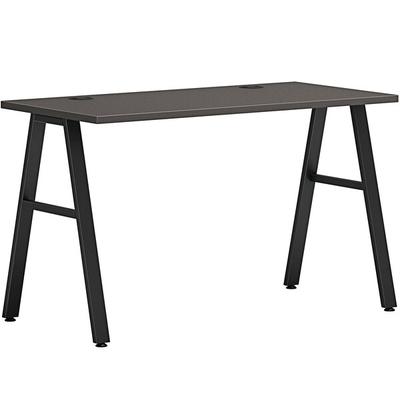 Hon Mod 24" x 48" Slate Teak Laminate A-Leg Desk