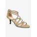 Wide Width Women's Karlette Sandals by Bella Vita in Gold Glitter (Size 11 W)